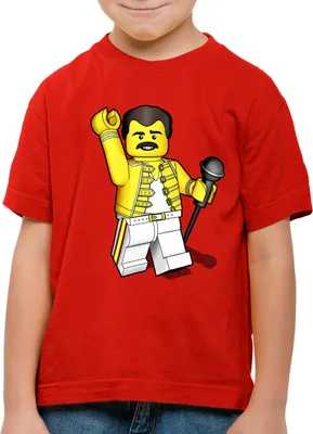 Produktbild von style3 I want to brick free Kinder T-Shirt freddie rock you baustein