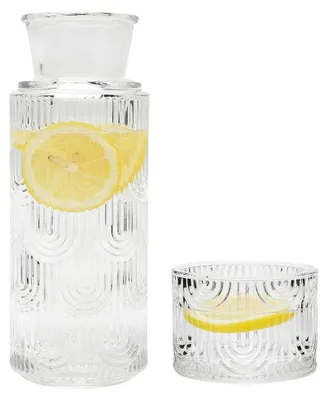 Zdjęcie produktu dla Zestaw dzbanka do wody z szklanką, pojemność 640 ml, szklany dzbanek