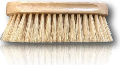 Produktbild von Wurzelbürste für Pferd Esel Ziegen mit Holzrücken und Langen Borsten besonders stabil und robust (Holz)