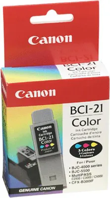 Obrázek produktu pro Canon BCI-21, Azurová, Purpurová, Žlutá, Inkoust na pigmentové bázi
