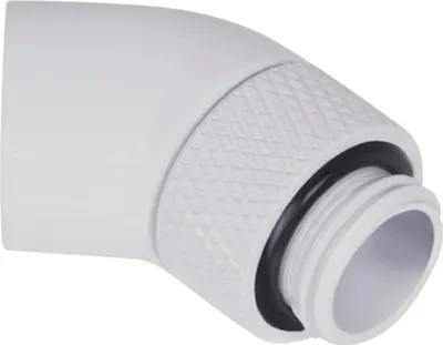 Produktbild von Eiszapfen Winkeladapter 45° drehbar G1/4 AG auf G1/4 IG - White (weiß)