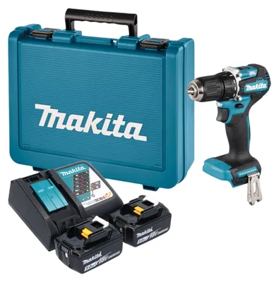 Productafbeelding van Makita DDF 487 RTE accuboormachine 18 V 40 Nm borstelloos + 2x accu 5,0 Ah + oplader + koffer
