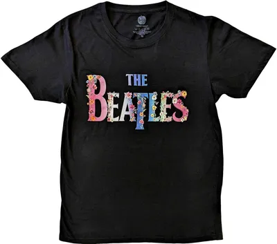 Produktbild von The Beatles - T-Shirt Logo für Herren/Damen Uni RO5570 (XXL) (Schwarz)
