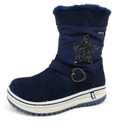 Image de Jela Lydia, chaussures pour enfants, bottes d'hiver pour garçons, bottes bleues, chaussures de loisirs