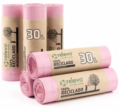 Immagine prodotto di Sacchi per rifiuti organici da 30 litri, extra resistenti, confezione da 90 sacchi, realizzati con materiali riciclati al 100%