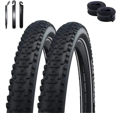 Produktbild von maxxi4you 2 x Schwalbe Smart Sam HS624 Performance Schwarz/Reflex 65-622 (29 x 2.60) + 2 x Schwalbe Schläuche AV21F inkl. maxxi4you Reifenheber