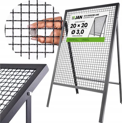 Zdjęcie produktu dla SITO Budowlane Murarskie RAFA Metalowa Oczko 20x20mm fi 3mm do Piasku Ziemi