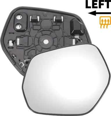 Image de Verre De Rétroviseur Latéral Gauche De Remplacement Avec Plaque De Support Chauffé En Verre Blanc Pour Honda Hrv 2014-2020