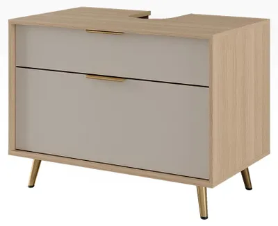 Image de Meuble vasque simple Vicco Kano Sable/Chêne 80x60cm, Model 69652