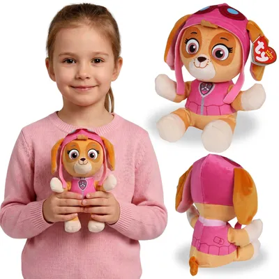Produktbild von TY PAW Patrol Skye Plüsch-Maskottchen, BEANIE BABIES Kuscheltier, weiches sensorisches Spielzeug 20 cm