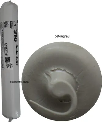 Produktbild von Ramsauer 316 Bodenfuge 1K Hybrid Dichtstoff 600ml Folienbeutel betongrau