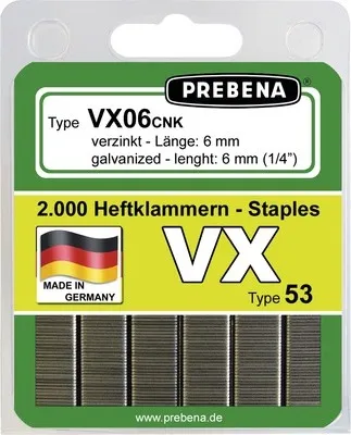 Produktbild von Heftklammern Prebena Type VX06CNK-B 2.000 St.
