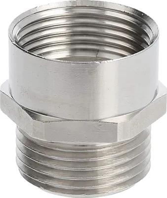Produktbild von WISKA Adapter-Zwischenstutzen M/PG von M20x1,5 auf PG13,5x1,41 MMP-M/PG Sechskant Messing (CuZn) vernickelt