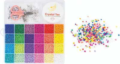 Produktbild von Schmuckset bunter Perlenmix mit Zubehör in Kunststoffbox Aliga