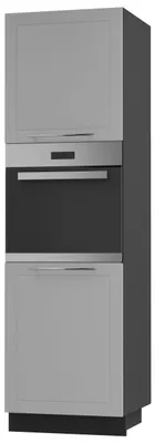 Productafbeelding van Inbouwovenkast KVANTUM, 2 deuren, 60 cm. Kleur van de kast en deuren naar keuze (Q-D14/RU/2D), matstofgrijs, zwart