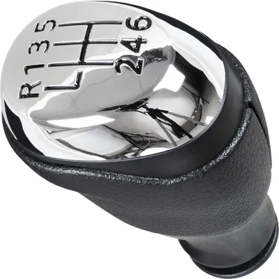 Image de Pommeau de levier de vitesse 6 vitesses noir chrome pour Renault Clio IV à partir de 2012-2020