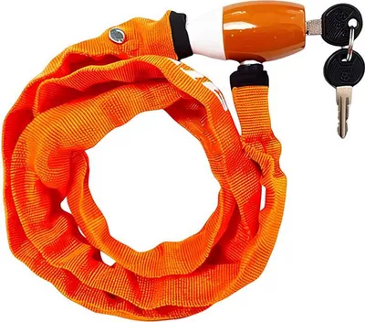 Obrázek produktu pro Avizar, zesílený kabelový zámek 120 cm pro kola a motocykly, oranžový