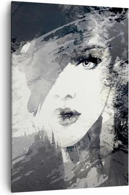Produktbild von Bild auf Leinwand - Leinwandbild - Einteilig - Frau Gesicht - 70x100cm - Wand Bild - Wanddeko - Wandbilder - Leinwanddruck - Kunstdruck - Wanddekoration - Leinwand bilder - Wandbild - PA70x100-3757