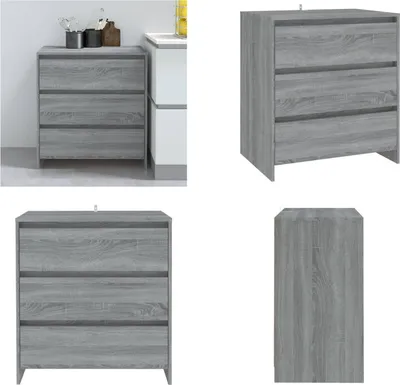 Produktbild von vidaXL Sideboard Grau Sonoma 70x41x75 cm Holzwerkstoff - Sideboard - Sideboards - Buffet Sideboard - Stauschrank