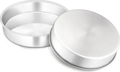 Immagine prodotto di Set di 2 tortiere in acciaio inox Onader da 20 cm - Compleanno Matrimonio Natale