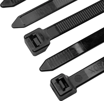 Zdjęcie produktu dla opaski kablowe alca® 7,2*350mm 50 szt. czarne 55 kg wytrzymałości na rozciąganie odporne na promieniowanie UV do mocowania kabli wewnątrz i na zewnątrz nylon odporny na temperaturę