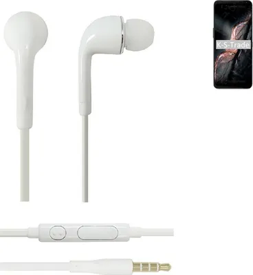 Produktbild von K-S-Trade Kopfhörer Headset kompatibel mit Lenovo Legion Y90 mit Mikrofon u Lautstärkeregler weiß 3,5mm Klinke Kabel Headphones Ohrstöpsel