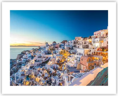 Produktbild von Poster - Poster ohne Rahmen - Griechenland Insel Sommer - 50x40 cm - Wand Bild - Wanddeko - Wandbilder - Kunstposter - Wandposter - Bilder - Kunstdruck - Wanddekoration - Wandbild - P2XAA50x40-4062