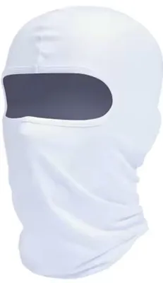 Immagine prodotto di CHPN - Cappuccio antivento - Cappuccio antivento - Berretto - Mascherina per il viso - Cappuccio antivento bianco - Taglia unica - Elastico - Mascherina per il viso con due fori per il motore - Cappuccio antivento - Universale - Maschera da sci - Maschera da snowboard