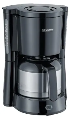 Produktbild von Severin KA 4835, Filterkaffeemaschine, 1 l, Gemahlener Kaffee, 1000 W, Schwarz, Silber