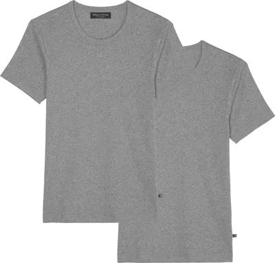 Produktbild von Marc O'Polo Herren T-Shirt 2-Pack Iconic Rib - Grau - Größe S
