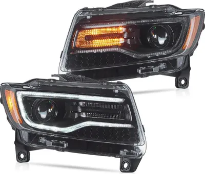 Image de Boîtier de projecteur, lentille de projecteur LED, étanche IP67, ambre noir