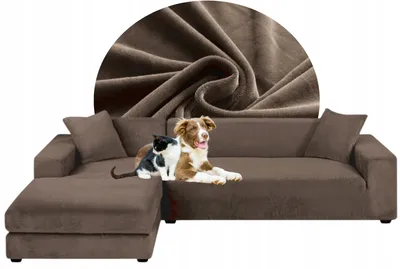 Produktbild von 2er Set Sofabezug - Braun - 2-Sitzer 145-185 cm - Elastischer Couchbezug Stretch