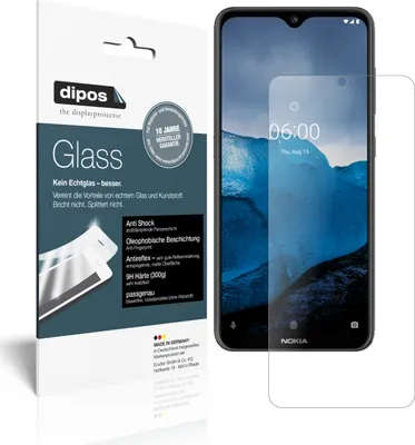 Produktbild von 1x Schutzfolie für Nokia 45328 matt - Anti-Shock 9H Folie dipos Glass Kunststoffglas