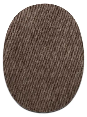 Produktbild von Mono Quick Stoffflicken Oval Braun 2 Stück - Aufnäher, Bügelbild, Aufbügler, Applikationen, Patches, Flicken, zum aufbügeln, Größe: 11,2 x 8,5 cm
