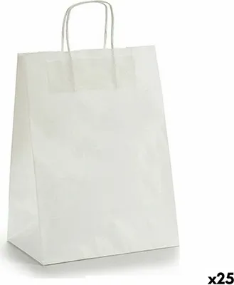 Produktbild von Papiertaschen 24 x 12 x 40 cm Weiß (25 Stück)