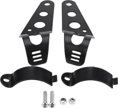 Produktbild von 35-43 mm Motorradscheinwerfer-Scheinwerferhalterungshalterungsklemme Klemmset Schwarz für Chopper Cafe Racer