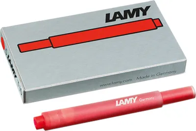 Produktbild von LAMY Großraum-Tintenpatronen T10 rot im Blister 5 Patronen