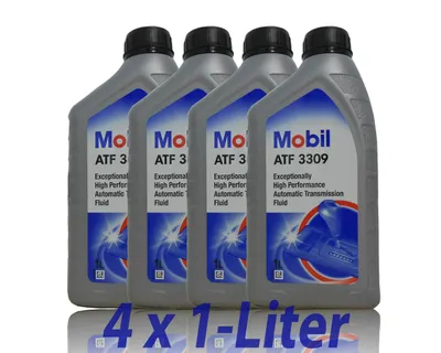 Produktbild von Mobil ATF 3309 Automatikgetriebeöl für schlupfgeregelte Automatikgetriebe 4x 1 Liter