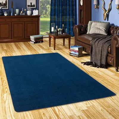 Produktbild von Velours Teppich Joy Dunkelblau, Größe:200x300 cm