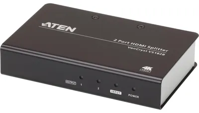 Obrázek produktu pro ATEN 2-Port True 4K HDMI Splitter - HDMI - 2x HDMI - 4096 x 2160 Pixel - Schwarz - Metall - 4K Ultra HD