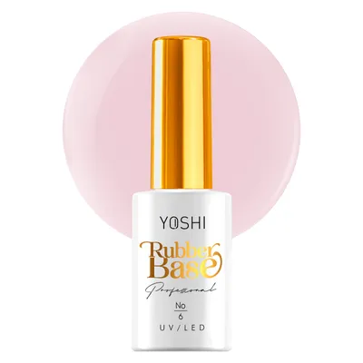 Produktbild von Yoshi | Gummi basis - Verschönernde Grundierung Für Hybridlacke - Rubber Base No 6 - Rosa - 10ml - Selbstglättend