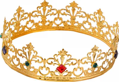 Produktbild von Royale Königskrone mit Bunten Schmucksteinen als Kostümaccessoire für die Könige von Karneval