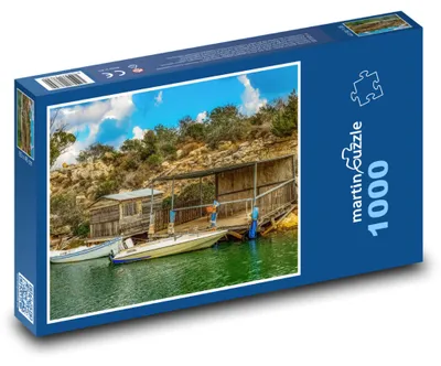 Produktbild von Puzzle 1000 Fischerboote und Hütte - martinpuzzle