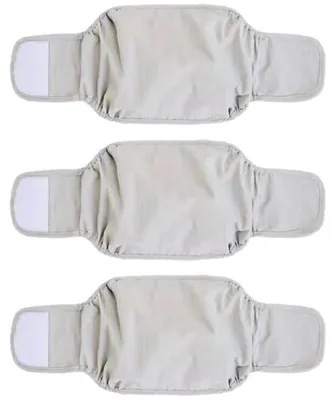Produktbild von 3er-Pack Hundewindeln für Rüden, waschbare Welpen-Bauchbänder, super saugfähig und komfortabel