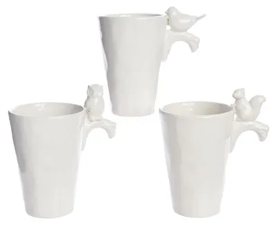 Produktbild von Tasse Becher Schokobecher 3-sort. Porzellan , Stückpreis