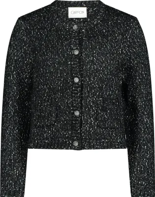 Produktbild von Cardigan Relaxed Fit Rundhals-Ausschnitt Knopfleiste Uni Langarm Gesamtlänge 50 cm