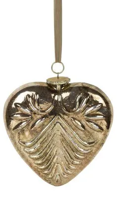 Immagine prodotto di Decorazione a forma di cuore, oro, Mars & More, 17 cm