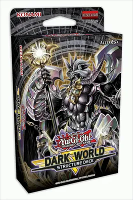A product shot of a Yu-Gi-Oh! Trading Card Game Dark World Structure Deck.