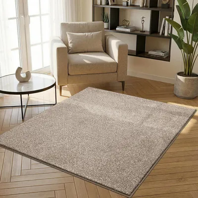 Obrázok produktu pre Podlahová rohož do interiéru, štvorcová, 120 x 120 cm, béžová