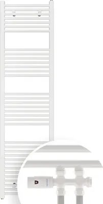 Produktbild von Aquabad Badheizkörper Virgo inkl. Multiblock Durchgangsform 50x180cm 608W Weiß - Ohne Heizstab / Ohne Heizstabelement